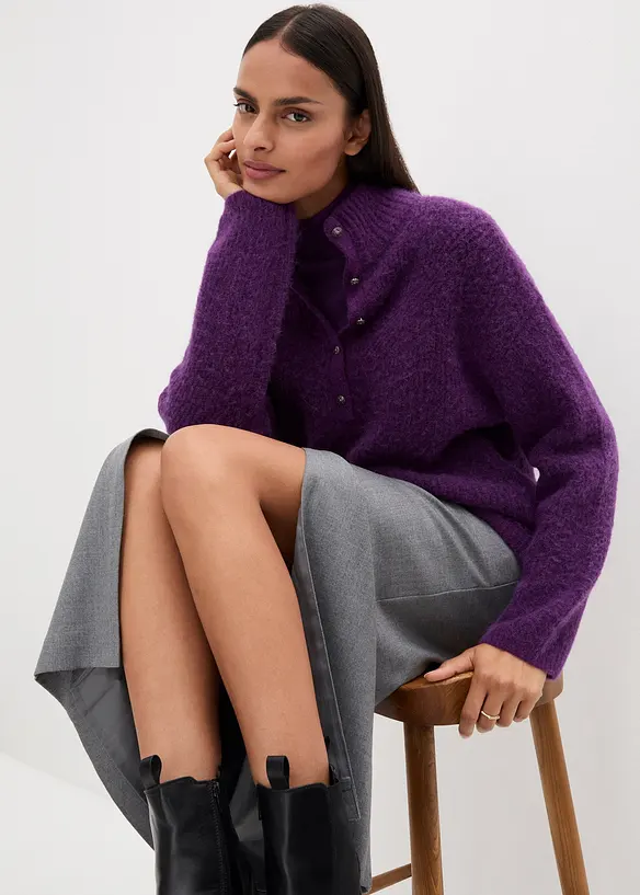 Maglione oversize con lana di alpaca, bonprix