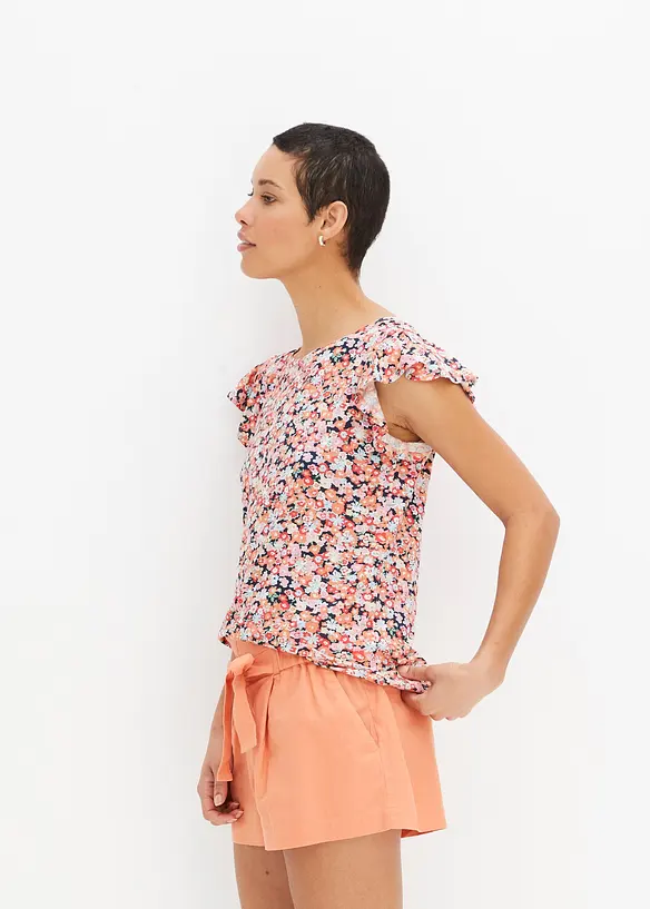 Maglia con maniche a volant, bonprix