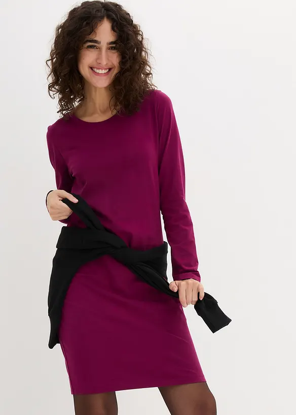 Abito in jersey aderente (pacco da 2), bonprix