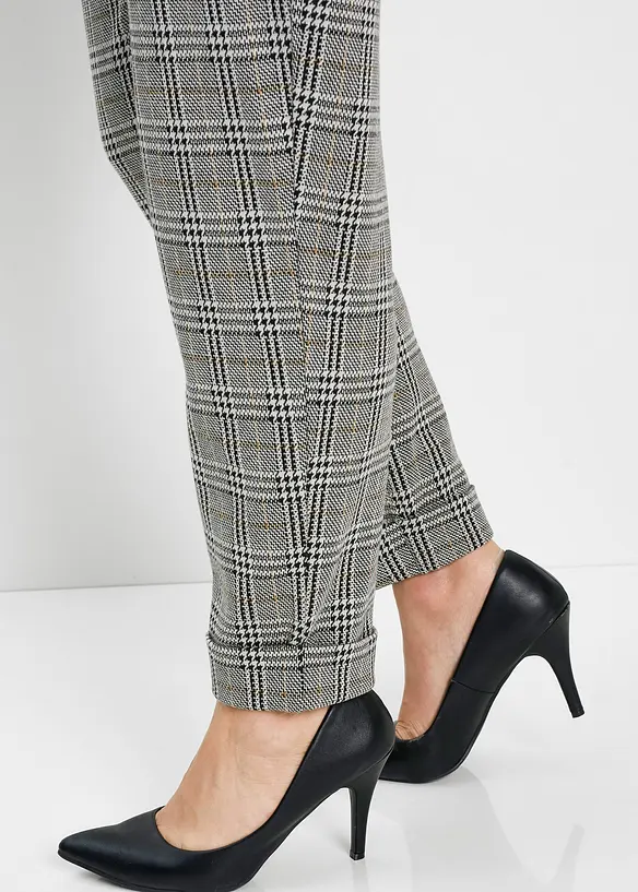 Pantaloni principe di Galles con elastico in vita, bonprix