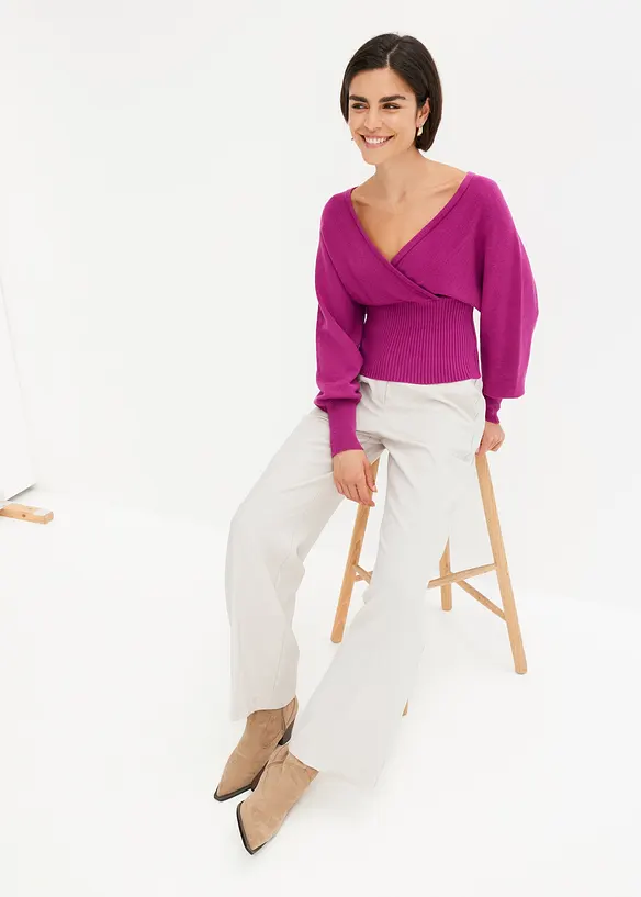 Maglione in misto viscosa fluente, bonprix