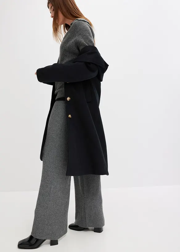 Maglione con colletto e zip, bonprix