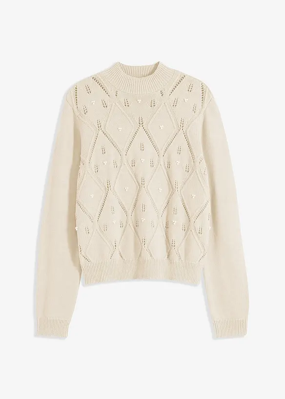 Maglione traforato, bonprix