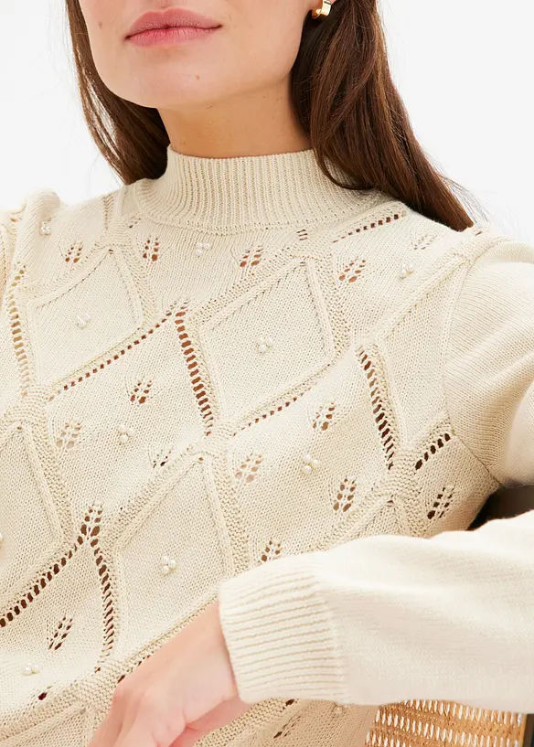 Maglione traforato, bonprix