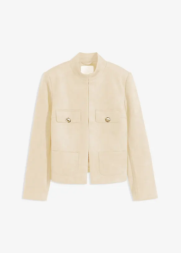 Giacca corta in similpelle scamosciata, bonprix