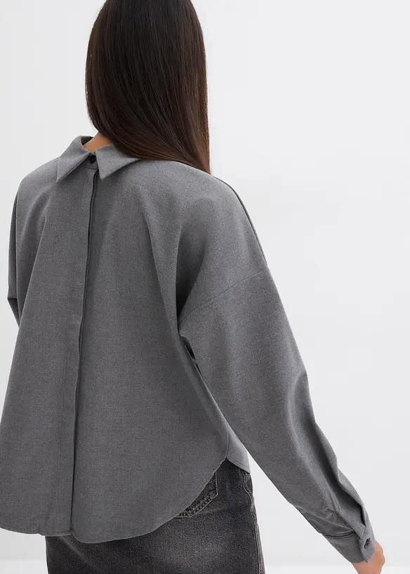 Blusa oversize reversibile in misto viscosa, bonprix
