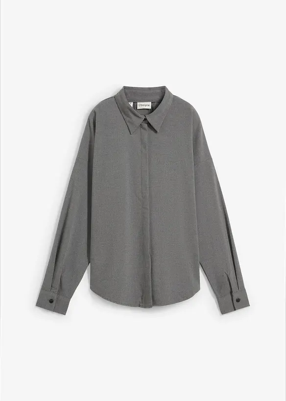 Blusa oversize reversibile in misto viscosa, bonprix