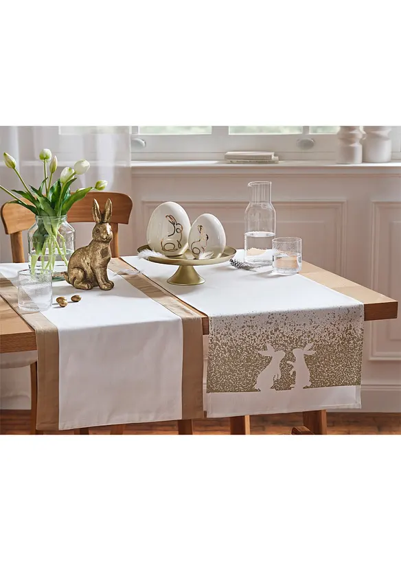 Statuetta decorativa coniglio dorato, bonprix