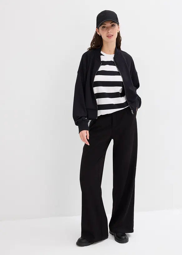 Bomber in felpa con viscosa, bonprix