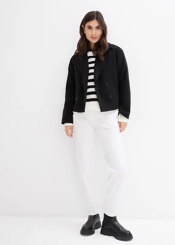 Camicetta oversize in cotone con maniche a 3/4, bonprix