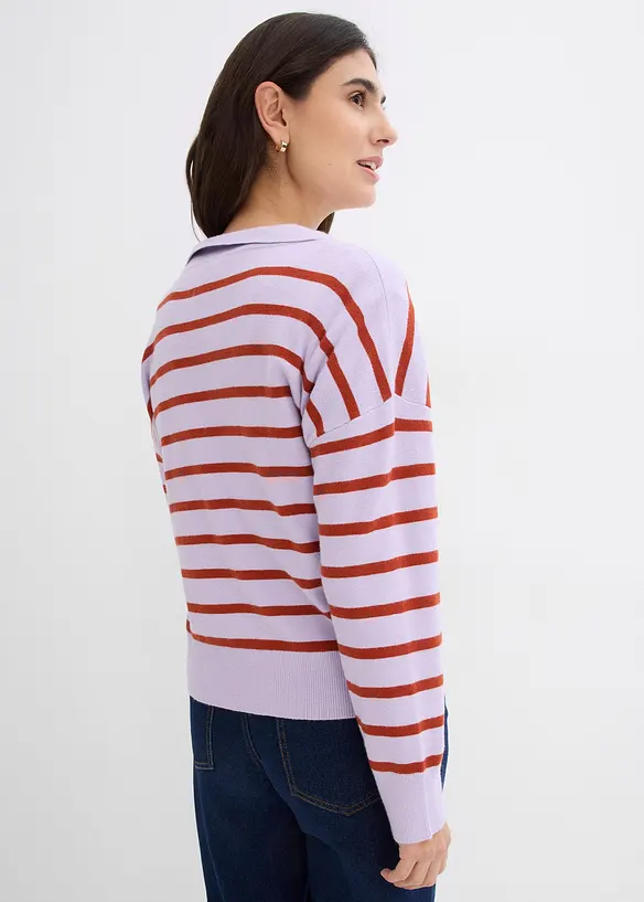 Maglia a righe in misto viscosa, bonprix