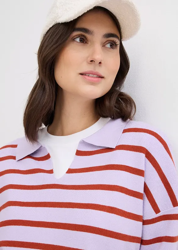 Maglia a righe in misto viscosa, bonprix