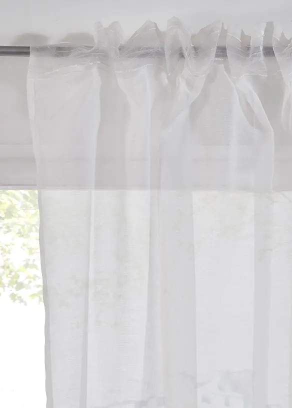 Tenda trasparente con poliestere riciclato e fantasia floreale (pacco da 1), bonprix