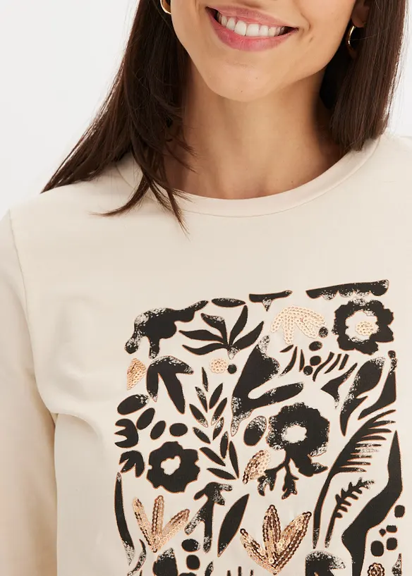 Maglia a maniche lunghe con cotone biologico, bonprix