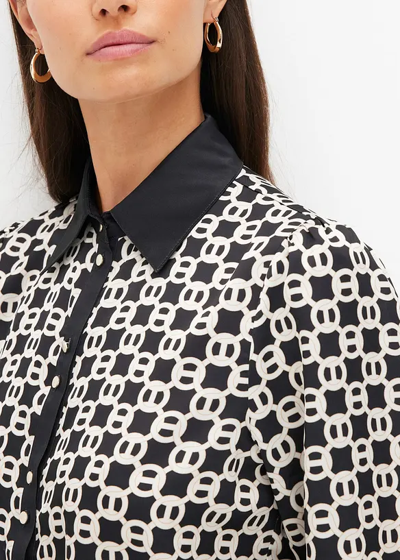Blusa in satin, bonprix