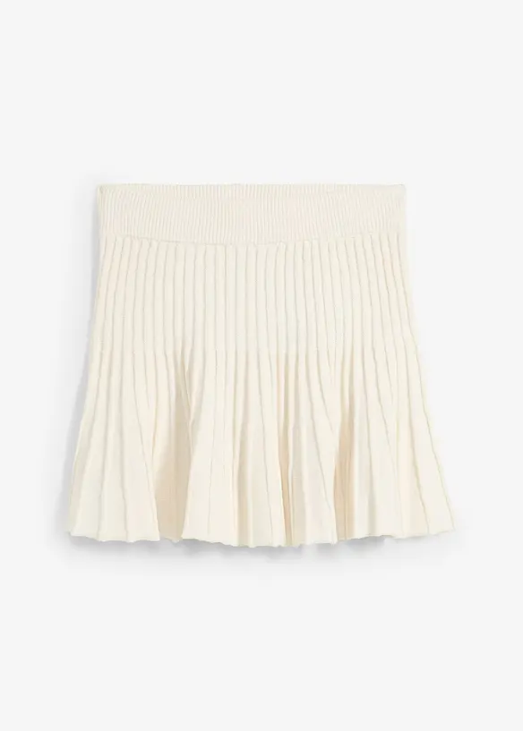 Minigonna in maglia plissettata, bonprix