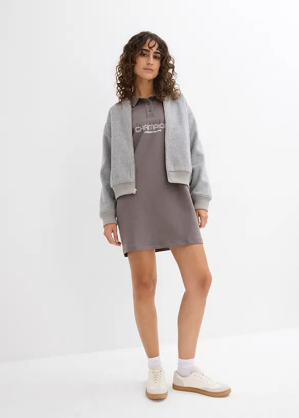 Abito in felpa di puro cotone, bonprix