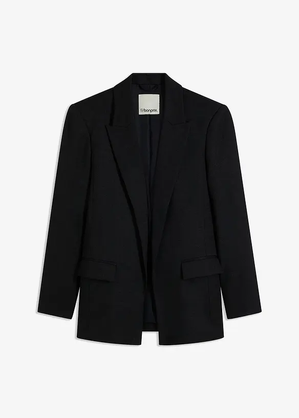 Blazer effetto lino con fodera a righe, bonprix