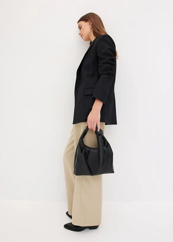Blazer effetto lino con fodera a righe, bonprix