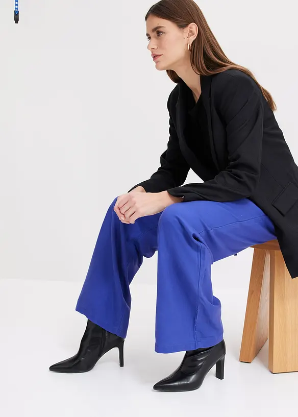 Pantaloni in lyocell con pinces e laccetto da annodare in vita, bonprix