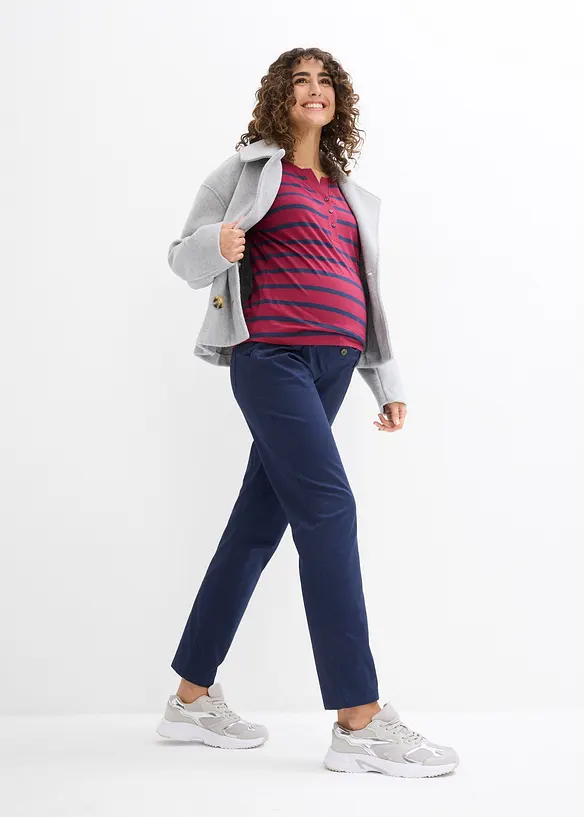 Pantaloni prémaman in cotone, straight, bonprix