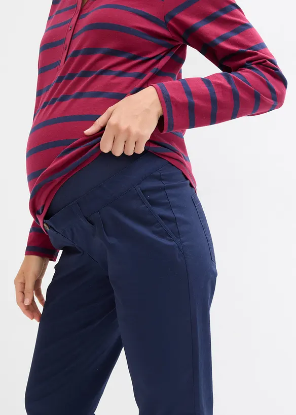 Pantaloni prémaman in cotone, straight, bonprix