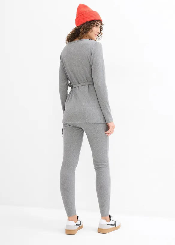 Maglia incrociata e leggings prémaman (set 2 pezzi), bonprix
