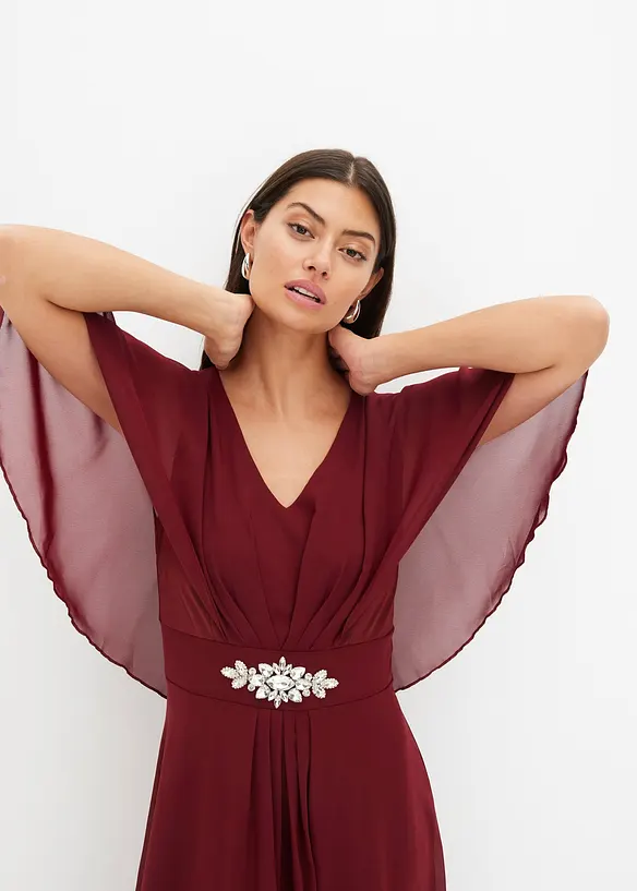 Abito in chiffon con applicazione di strass, bonprix