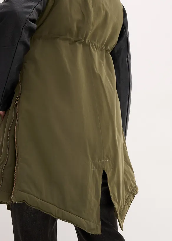 Giacca prémaman 3 in 1 con inserto babywearing e fodera teddy, bonprix