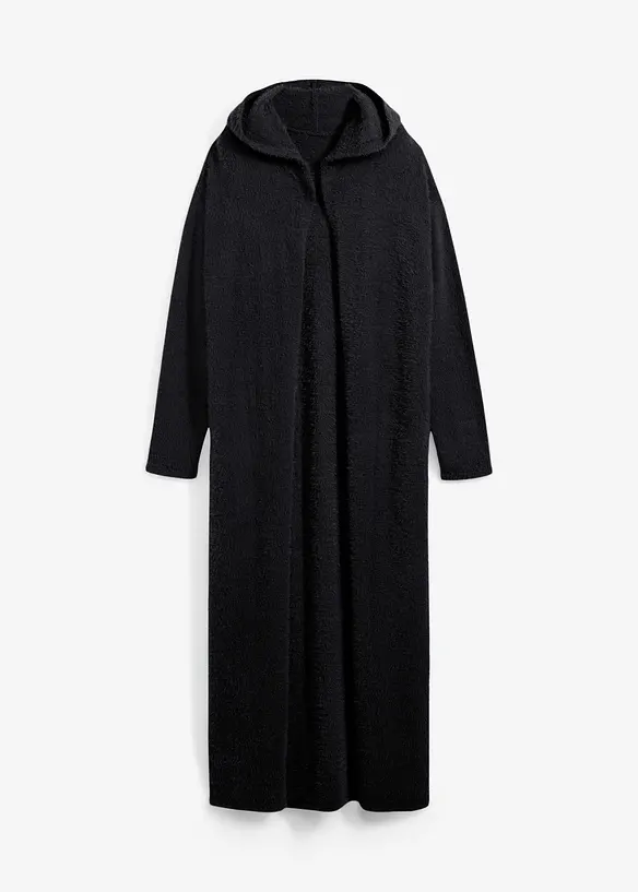 Maxi cardigan in filato piumato soffice, bonprix