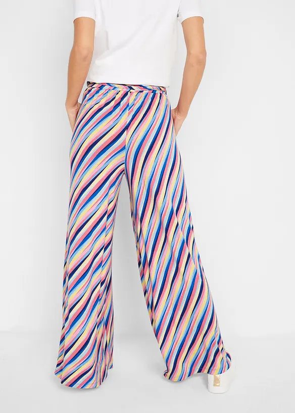 Pantaloni a palazzo in jersey di misto viscosa morbido, bonprix