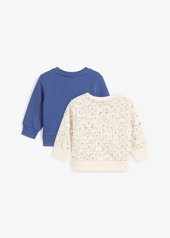 Felpa in puro cotone biologico (pacco da 2), bonprix