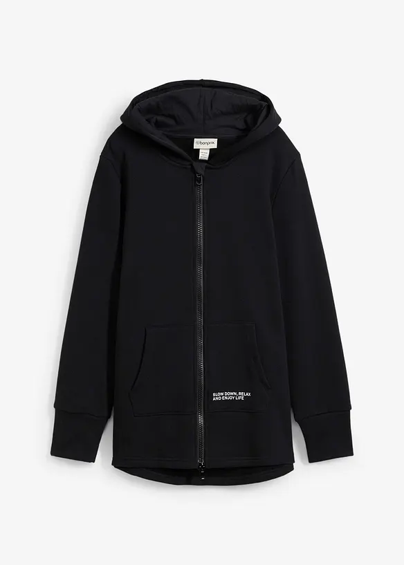 Felpa aperta in morbido misto cotone, bonprix