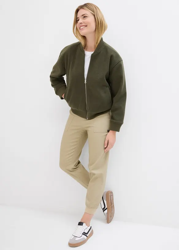 Pantaloni in twill con cinta comoda, bonprix