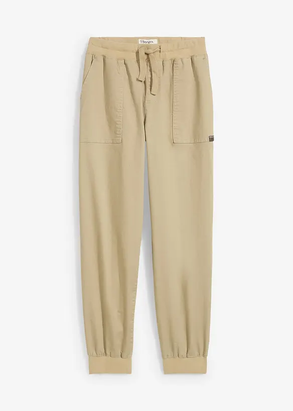 Pantaloni in twill con cinta comoda, bonprix