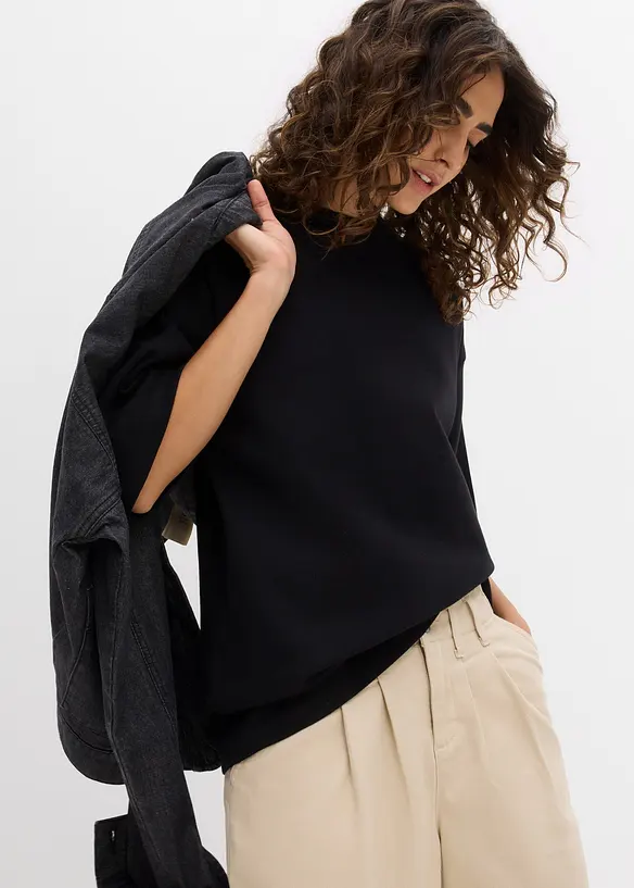 Maxi maglia in puro cotone biologico pesante, bonprix