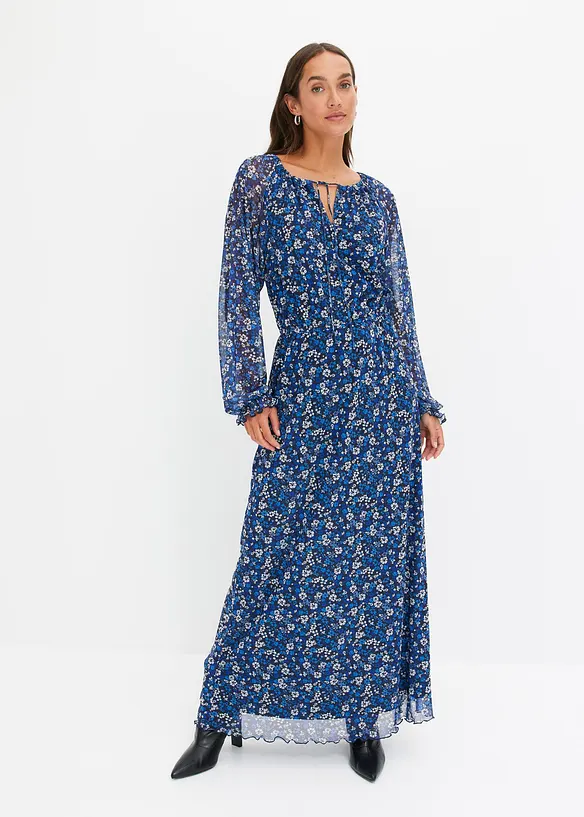 Abito lungo in mesh, bonprix