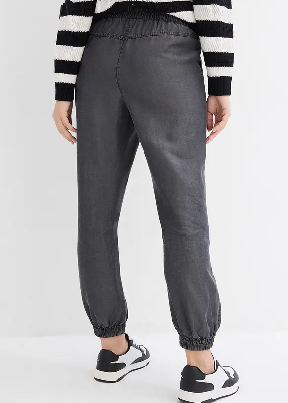 Pantaloni con elastico in vita in Lyocell fluente, bonprix
