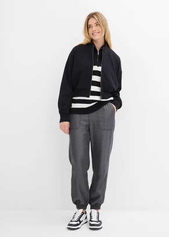 Pantaloni con elastico in vita in Lyocell fluente, bonprix