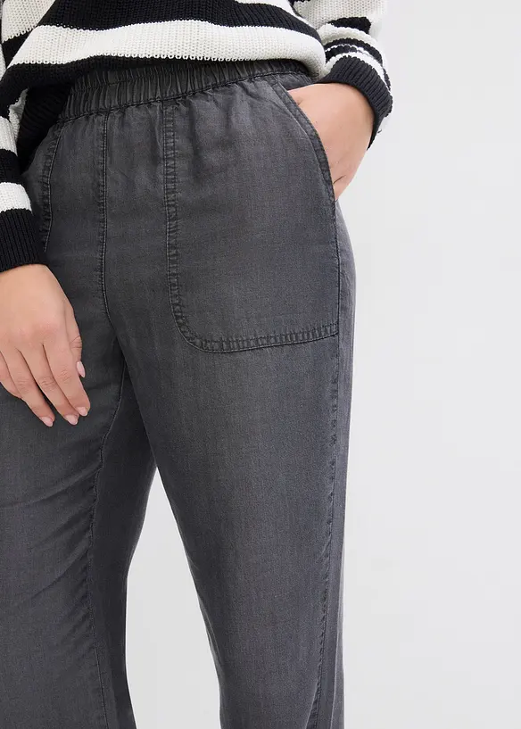 Pantaloni con elastico in vita in Lyocell fluente, bonprix