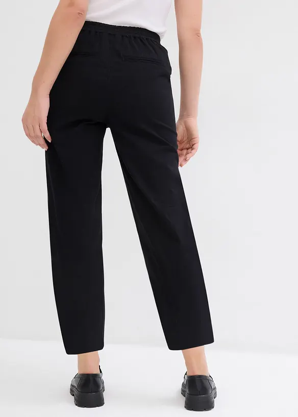 Pantaloni con cinta comoda in misto cotone, bonprix