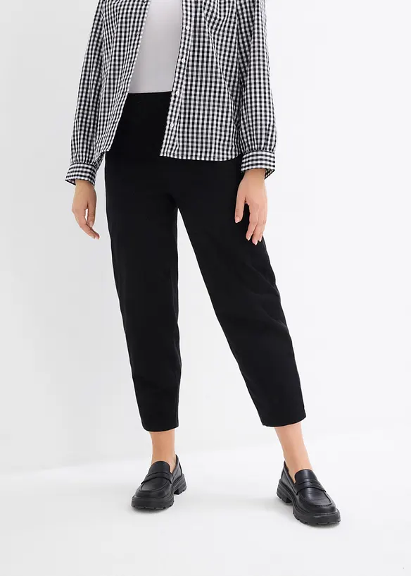 Pantaloni con cinta comoda in misto cotone, bonprix