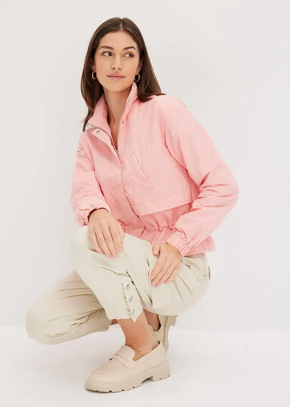 Giacca cropped con coulisse in vita, bonprix