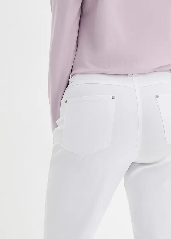 Pantaloni elasticizzati in bengalina con cinta comoda, straight, bonprix