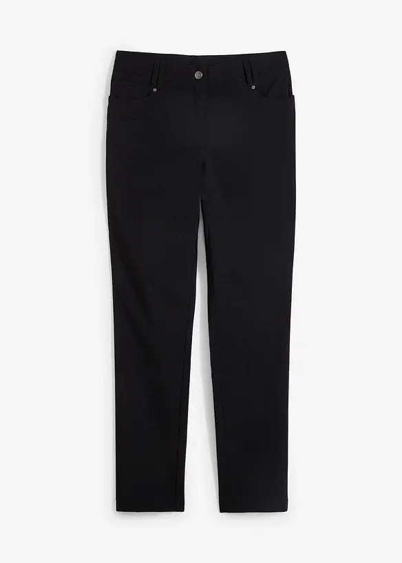 Pantaloni elasticizzati in bengalina con cinta comoda, straight, bonprix