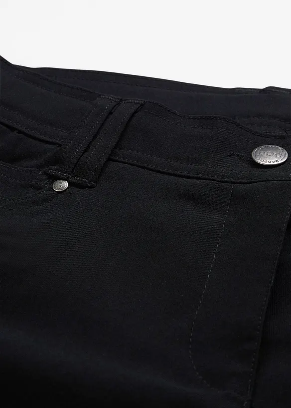 Pantaloni elasticizzati in bengalina con cinta comoda, straight, bonprix