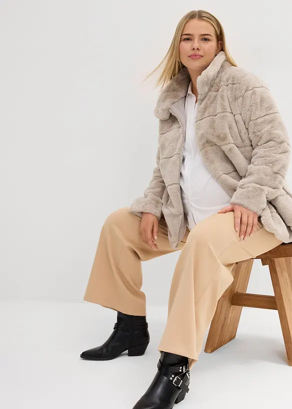 Giacca morbida in pelliccia sintetica per la gravidanza, bonprix