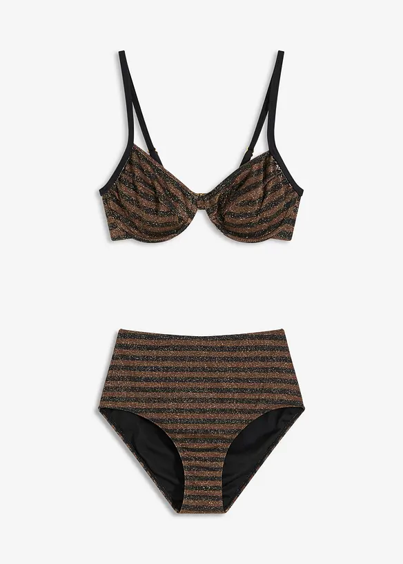 Bikini glitterato con ferretto (set 2 pezzi), bonprix