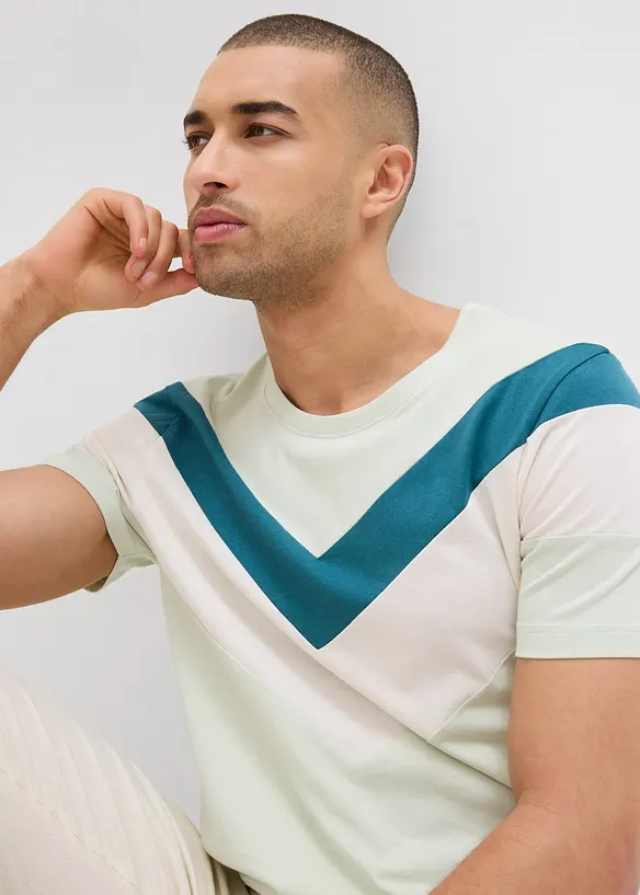 T-shirt con cotone biologico, slim fit, bonprix