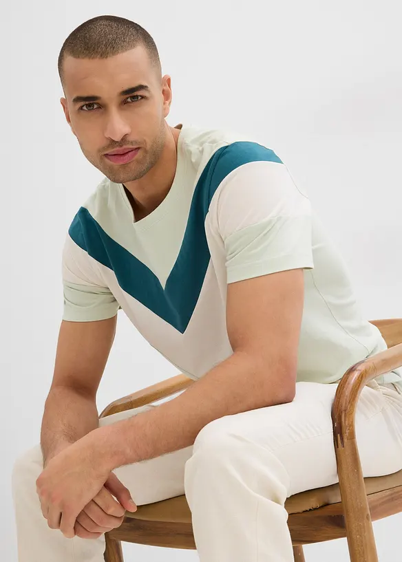 T-shirt con cotone biologico, slim fit, bonprix